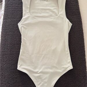 Abercrombie & Fitch Cream Square Neck Bodysuit